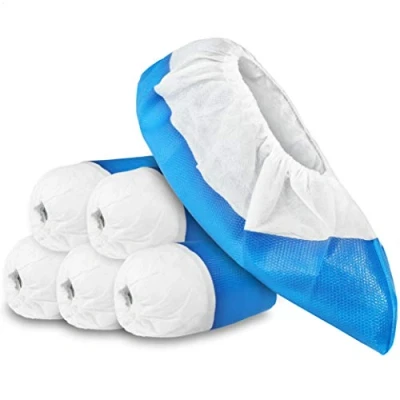 Abbildung von com four® 50x Premium Mehrweg Überziehschuhe 11,9g je Überzieher Plastik Schuhüberzieher mit Antirutsch Sohle Schuh extra stark und wasserdicht Überschuhe in Einheitsgröße