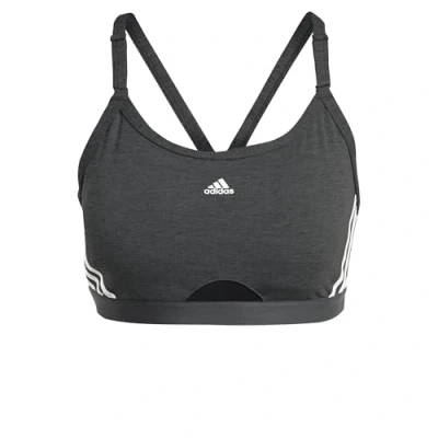 Abbildung von adidas Performance AER LS S Sportbh mit leichter Stützkraft, Damen, Größe: LxA C, Dark grey heather