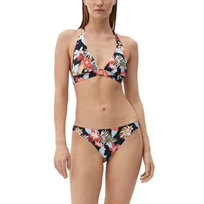 Abbildung von s.Oliver Triangel Bikinitop, Damen, Größe: 36xA/B, Schwarz bedruckt