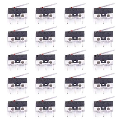 Abbildung von Youmile 20PACK Mikroschalter AC 1A 125V 3Pin SPDT NO + NC Scharnierhebel Momentary Push Button Mikro Endschalter für Arduino