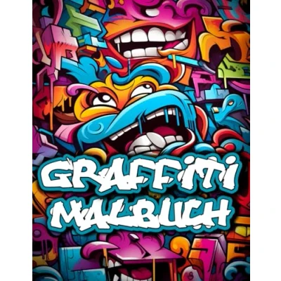 Abbildung von Graffiti Malbuch: Einzigartige Sammlung von 50 Original Street Art Malvorlagen für Erwachsene und Jugendliche