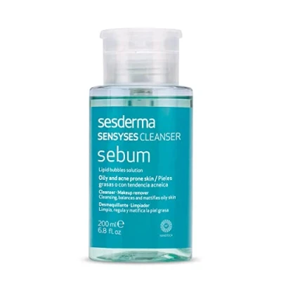 Abbildung von Sesderma Sensyses Cleanser Sebum Klärender Reiniger Für fettige und akneanfällige Haut Befreit die Poren von überschüssigem Talg einen frischen klaren Teint 200 ml