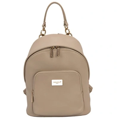 Abbildung von David Jones Damen Kleine Rucksack Backpack Frauen Weiches PU Leder Daypack Casual City Mode Tagerucksack Schultasche Schulranzen Schulrucksack Damenrucksack Städt Mädchen Fashion Taupe Beige