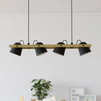 Abbildung von EGLO Hängeleuchte »HORNWOOD Z«, 4 flammig, Leuchtmittel LED Modul fest integriert, FSCM70HB, ZigBee, App und Sprachsteuerung Alexa, RGB, dimmbar