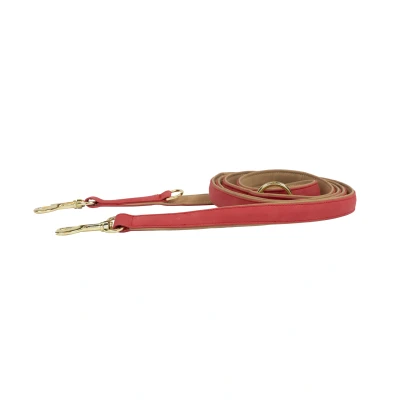Abbildung von Kentucky Hundeleine Vegan Leather Rot/Beige 250cm