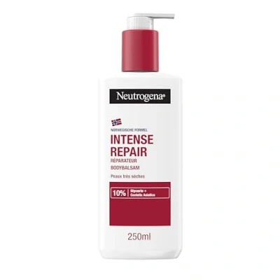 Abbildung von Neutrogena Norwegische Formel Intense Repair Reparierender CICA Bodybalsam (250 ml), feuchtigkeitsspendender, nicht fettender mit Glycerin &amp; Centella Asiatica für sehr trockene, raue Haut