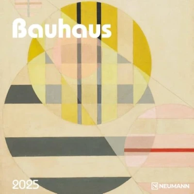 Abbildung von Bauhaus 2025 Broschürenkalender, 30x30cm, Wandkalender mit ausgewählten Kunstwerken, internationalen Feiertagen, Mondphasen und viel Platz für Notizen