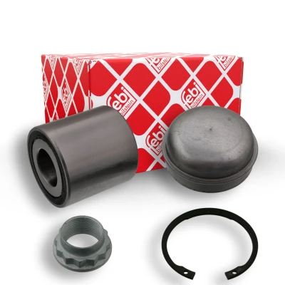Abbildung von FEBI BILSTEIN 21847 Radlagersatz Hinterachse links, rechts mit Fettkappe, Sicherungsring 55 Kegelrollenlager MERCEDES BENZ: A Class