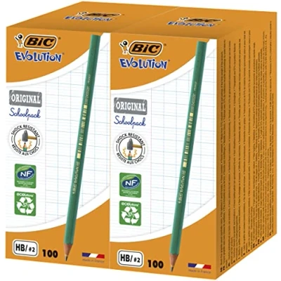 Abbildung von Bic Evolution Original HB Schul Graphitstifte, 200 Stück, 1 Stück