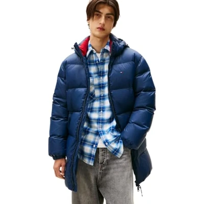 Abbildung von Tommy Jeans Essential Daunenmantel, Herren, Größe: 50, Dark night navy