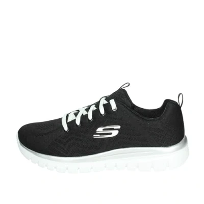 Abbildung von Skechers Wide Fit Graceful Sneaker low, Damen, Größe: 40, Black/white Schuhe
