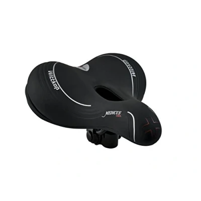 Abbildung von BÜCHEL WITTKOP Fahrradsattel mit innovativem 5 Zonen Medicus Konzept und orthopädischer Memory Foam Polsterung I bequemer Fahrrad Sattel für Damen &amp; Herren MTB, Trekking, City