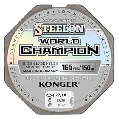 Abbildung von Angelschnur KONGER World Champion Fluorocarbon Coated 0,10 0,30mm/150m Monofile Schnur super stark ! (0,18mm / 5,05kg)