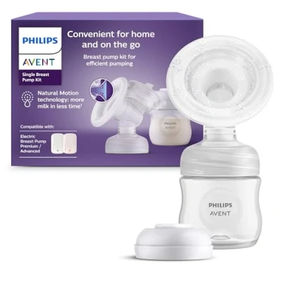 Abbildung von Philips Avent Einzelmilchpumpen Kit, mit der Natural Motion Technologie, ohne Motoreinheit, einfaches Reinigen und Zusammensetzen, Modell SCF337/01