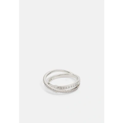 Abbildung von Swarovski Hyperbola Ring, Weißer, Rhodinierter Damenring mit Strahlenden Kristallen in Verschiedenen Schliffen