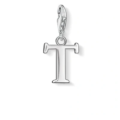 Abbildung von Thomas Sabo Damen Charm Anhänger T Buchstabe Club 925 Sterling Silber 0194 001 12