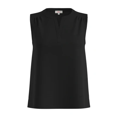 Abbildung von s.Oliver MIT Ausschnitt Top, Damen, Größe: 36, Schwarz
