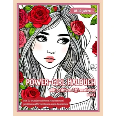Abbildung von Power Girl Malbuch Mit positiven Affirmationen, Band 1: 50 wunderschönen Motiven und Affirmationen zum Ausmalen