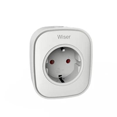 Abbildung von Schneider Electric CCTFR6501 Wiser Smart Home Plug (Zwischenstecker), mit kostenloser App Funktion, kompatibel Amazon Alexa und Google Home, Energie sparend