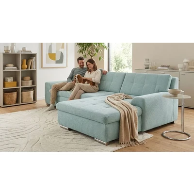 Abbildung von OTTO home Ecksofa "Tornby 268 x 178 cm, mit Steppungen, modern &amp; stabil" L-Form, aus haustierfreundlichem Pet Friendly Bezug