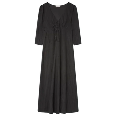 Abbildung von SPRINGFIELD Damen Black Crochet midi Dress Kleid, L