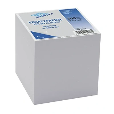 Abbildung von Wedo 27026500 Ersatzpapier (für Zettelbox, holzfrei, 9 x cm, 700 Blatt) weiß