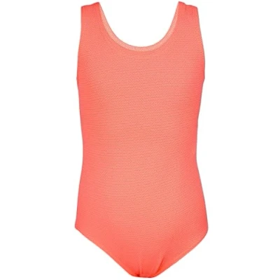 Abbildung von Aquarti Mädchen Badeanzug mit Ringerrücken Sport Mädchen, Chlorresistent, Farbe: Jacquard Punkte Orange, Größe: 170