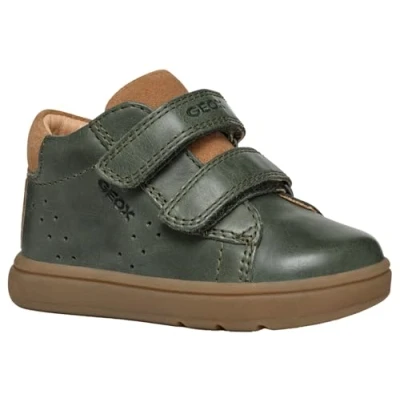 Abbildung von Geox Biglia Klettschuh für Kinder, Größe: 25, Dark green Leder