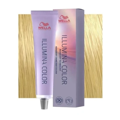 Abbildung von Wella Illumina Color 9/03 Sehr Helles Natürliches Goldblond 60ml permanente Färbung