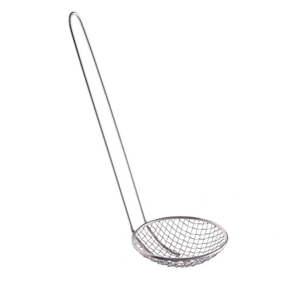 Abbildung von HENDI Frittierlöffel ø 10 x 31 cm Edelstahl Drahtgriff spülmaschinengeeignet, Schaumlöffel, Abseihlöffel