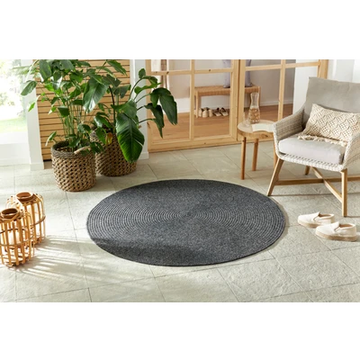 Abbildung von NORTHRUGS Teppich »Trenzado«, rund, 10 mm Höhe, In &amp; Outdoor, Handmade Look, Gewebt, Wetterfest, Balkon, Wohnzimmer