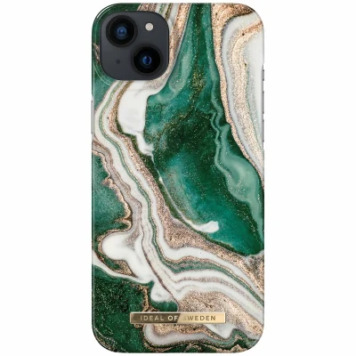 Abbildung von Ideal Of Sweden Kunststoff Back Cover Golden Jade Marble Apple iPhone 14 Plus