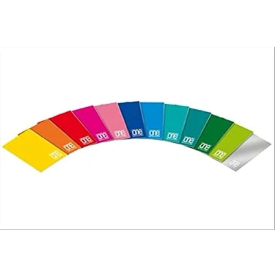 Abbildung von Blasetti One Color A5 Heft, Packung mit 10 Stück, Papier 80g, einfarbiger Kartoneinband, gemischte Farben Lineatur 7, 4mm Karos für Mittel oder Oberstufe