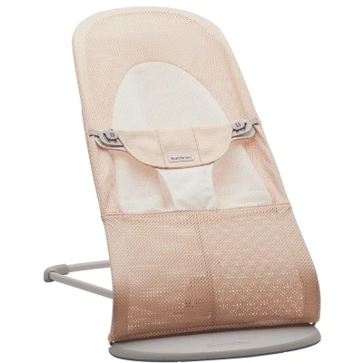 Abbildung von BabyBjörn Balance Soft Babywippe Mesh, Perlmuttrosa/Weiß