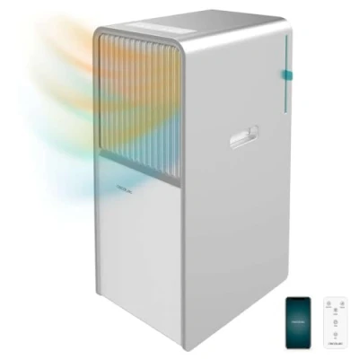 Abbildung von Cecotec Mobile Klimageräte ForceClima 12850 Style Heating Connected, 12000 BTU, Abdeckung 28 m2, WiFi, Steuerung, Taktil, Wärmepumpe, Entfeuchtung, LED Bildschirm, 5 Modi, Timer