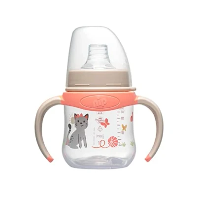 Abbildung von nip Trinklernflasche PP mit Soft Trinkschnabel Silikon, 6 Monate+, 150 ml, Girl, Rot
