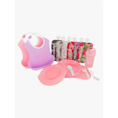 Abbildung von Twistshake Tableware Kit, Rosa/Lila/Weiß