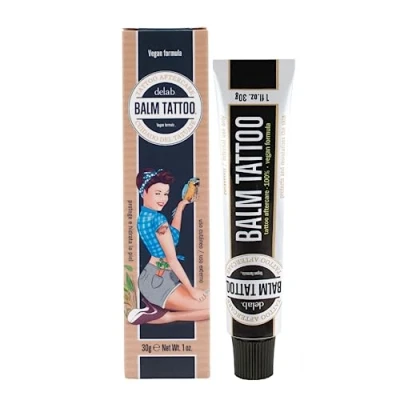 Abbildung von BALM Tattoo Vegane Creme Balsam Nachsorge Schützt und Befeuchtet die Haut Ohne Parabene, Parfums oder Silikone 100% Frei von Grausamkeiten 30 gr