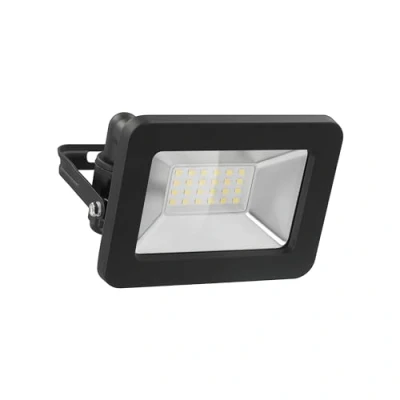 Abbildung von goobay 53870 LED Strahler Außen 20W / Außenstrahler IP65 Neutralweißes Licht 1700 lm/LED Scheinwerfer Fluter Wandmontage Gartenstrahler/Schwarz