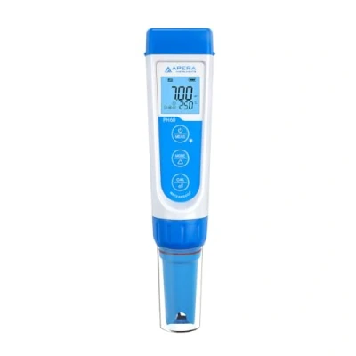 Abbildung von Apera Instruments PH60 Premium pH Meter (Genauigkeit ±0,01, Messbereich 2,0 14,0, austauschbare Elektrode, wasserfest, Temperaturanzeige), Standard Glaselektrode