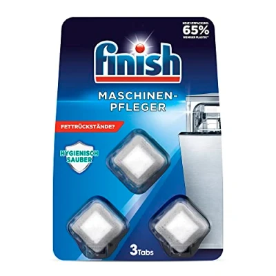 Abbildung von Finish Maschinenpfleger Tabs Spülmaschinentabs gegen Schmutz und Fett im Inneren der Spülmaschine 1 x 3 Geschirrspülreiniger