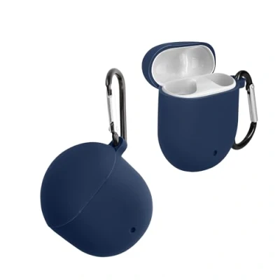 Abbildung von kwmobile Hülle kompatibel mit Google Pixel Buds 2 (2020) Kopfhörer Case TPU Silikon Cover Schutzhülle in Dunkelblau