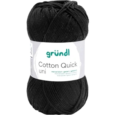 Abbildung von Gründl Wolle Cotton Quick uni Garn zum Stricken &amp; Häkeln aus 100 % Baumwolle, 1 Knäuel 50 g / 125 m, Häkelgarn/ Strickgarn , Mausgrau