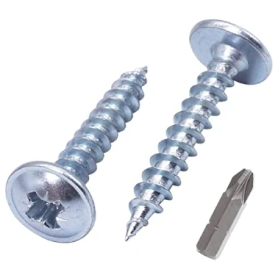 Abbildung von (50 Stück) verzinkter Stahl 6,0 x 40 mm Holzschrauben, Metallschrauben, modifizierter Halsspannkopf, selbstschneidend (50, mm)