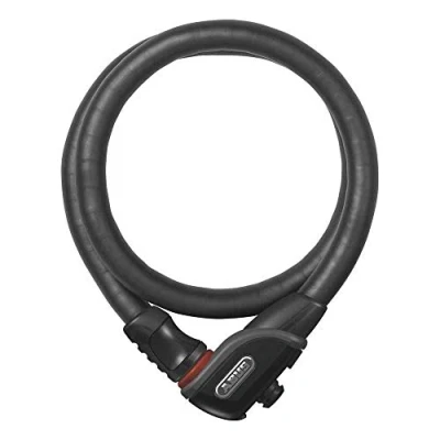 Abbildung von ABUS Panzerkabelschloss Steel O Flex Phantom 8960 mit magnetischem TexFL Halter Kabelschloss aus Stahlkabel Panzer Stahlhülsen Sicherheitslevel 6 110 cm, Schwarz