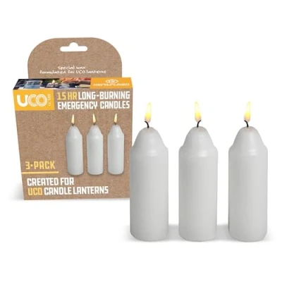 Abbildung von UCO Unisex Kerzen, 3 Stück, weiß, Einheitsgröße