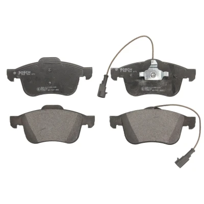 Abbildung von BOSCH 0 986 494 071 Bremsbelagsatz Low Metallic mit integriertem Verschleißsensor Anti Quietsch Blech, Kolbenclip ALFA ROMEO: 159 Sportwagon