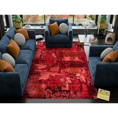 Abbildung von Musterring Orientteppich Angeles Palung, Dunkelrot, rechteckig, 70x140 cm, in verschiedenen Größen erhältlich, Teppiche und Böden, Teppiche, Orientteppiche