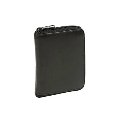 Abbildung von LEAS Reißverschlussbörse mit RFID Schutz Echt Leder, schwarz 13x10cm (LxB) Zipper Series