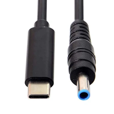 Abbildung von chenyang USB C auf DC 20 V 4,5 x 3,0 mm PD 65 W Ladekabel mit Emulator Trigger für HP Laptop